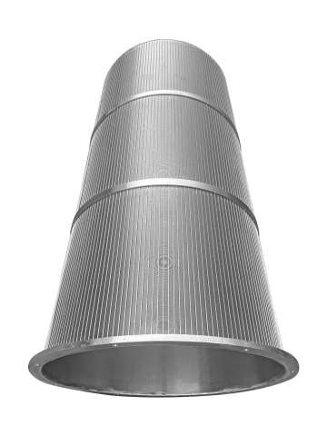 Support rod vertical wedge wire screen