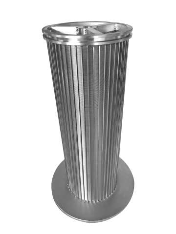 Support rod vertical wedge wire screen